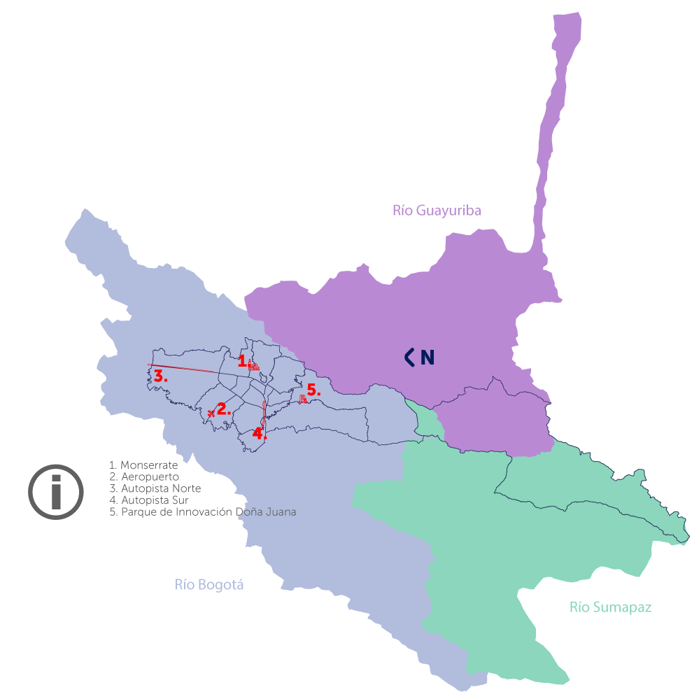 Mapa de sistema hídrico y subcuencas