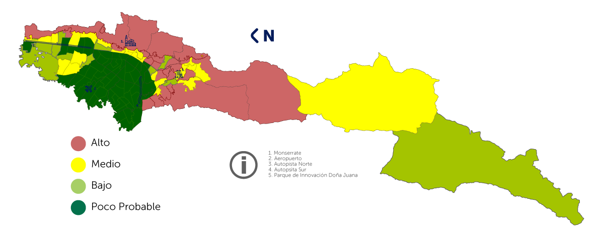 Imagen del mapa de movimientos en masa