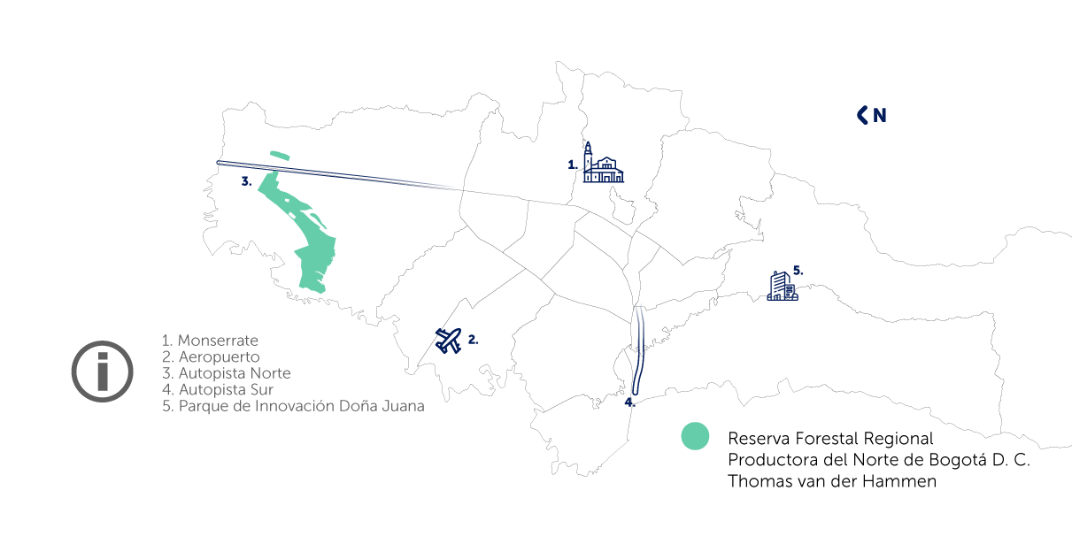 Mapa Bosque de sabana
