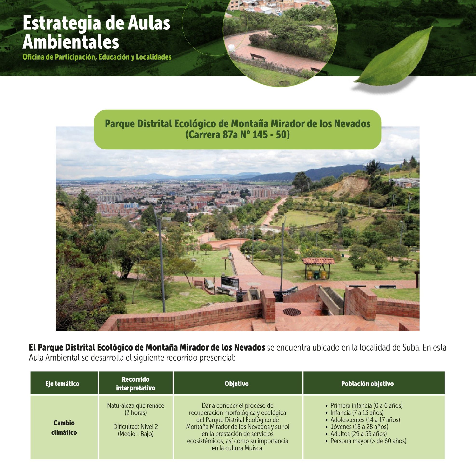 Aula Mirador de los Nevados 2026