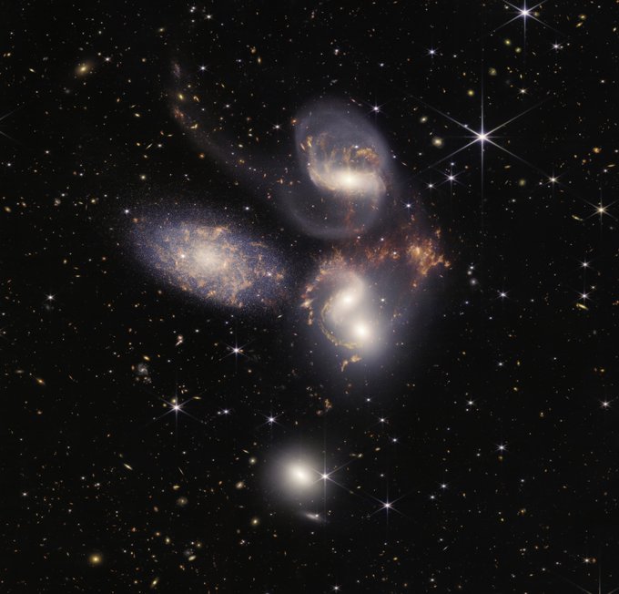 Quinteto de Stephan. Foto NASA