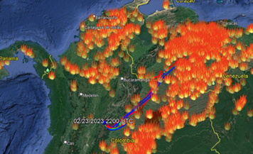 Incendios forestales sen Colombia. Imagen Twitter SDA